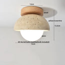 Axyaa LED Ceiling Lamp Nordic Style Yellow Travertine Acrylic Living Room Light