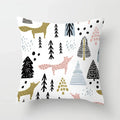 Axyaa Fox Cartoon Pillowcase for Sofa 45*45 Throw Pillow Cover Decoration