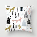 Axyaa Fox Cartoon Pillowcase for Sofa 45*45 Throw Pillow Cover Decoration