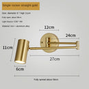 Axyaa Adjustable Swing Arm LED Wall Lamp for Home Bedside Lighting