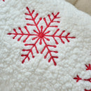 Axyaa Red Green Embroidered Snowflake Pillowcase 30x50/45x45cm