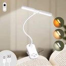 Axyaa Clip-On Book Light: 3 Colors, 8 Brightness, USB Rechargeable, Portable LED Reading Lamp