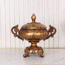 Axyaa Resin Relief Decor Jar: European Style, Retro Storage Vase & Handicraft for Home Decor