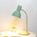 Axyaa Nordic Wood Iron LED Desk Lamp for Eye Protection