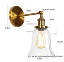 Axyaa Industrial Glass Wall Sconce Art Light for Stair, Foyer, Bedroom & Dining Room