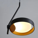 Axyaa Metal Acrylic LED Chandelier for Modern Living Room Decor
