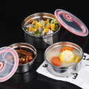 Axyaa Stainless Steel Round Bento Lunch Box with Leakproof Lid