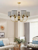 Axyaa Polka Dots Chandelier: Retro Style Round Pendant Lamp for Home Decor