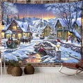 Axyaa Moose Wood Snow Tapestry Wall Hanging 200x150cm