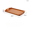 Axyaa Wooden Tea Tray: Orchid Tea Color, Chinese Rectangular Solid Wood Tray