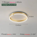 Axyaa LED Ceiling Light: Modern Aluminum Ring for Bedroom, Study - Full Spectrum Lighting