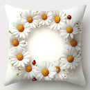 Axyaa Flower Wreath Sofa Cushion Cover Set, 17.7" x 17.7", Home Decor
