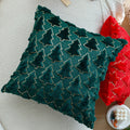 Axyaa Red|Green Plush Cushions Cover 45x45cm for Living Room Sofa Party Pillow Cases