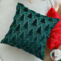 Axyaa Plush Christmas Pillow Cover 45x45cm for Home Sofa Decor