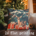 Axyaa Christmas Print Pillow Covers for Sofa Bedroom Car