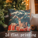 Axyaa Christmas Print Pillow Covers for Sofa Bedroom Car