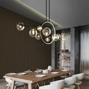 Axyaa Glass Bubble Chandelier: Modern LED Pendant Lights for Living Room & Restaurant