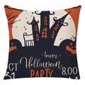 Axyaa Halloween Spider Pillowcase Black Castle Owl Thanksgiving Square Cushion Cover