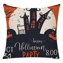 Axyaa Halloween Spider Pillowcase Black Castle Owl Thanksgiving Square Cushion Cover