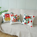 Axyaa Christmas Holiday Decor Embroidery Pillowcase - Festive Living Room Sofa Cushion Cover