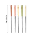 Axyaa Portable Stainless Steel Non Slip Chopsticks Set