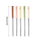 Axyaa Portable Stainless Steel Non Slip Chopsticks Set