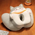 Axyaa Cat Nap Plush Pillow for Office or Classroom Desk Napping