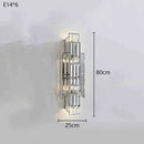 Axyaa Crystal Large Wall Lamp for Duplex Building Villa Hall, High-End Decorative Lighting