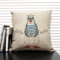 Animal Penguin Cushion Cover 45x45, Axyaa Brand - Cute & Funny Decorative Pillowcase