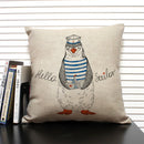 Animal Penguin Cushion Cover 45x45, Axyaa Brand - Cute & Funny Decorative Pillowcase