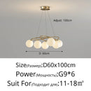 Axyaa Modern Gold Black Glass Chandeliers for Home Restaurant Villas