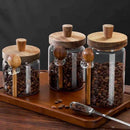 Axyaa Glass Airtight Coffee Bean Storage Jar Kitchen Canister - Food Container