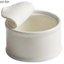 Axya Ceramic Pudding Bowl Set - Solid Color Kitchen Cutlery Plate & Soup Basin