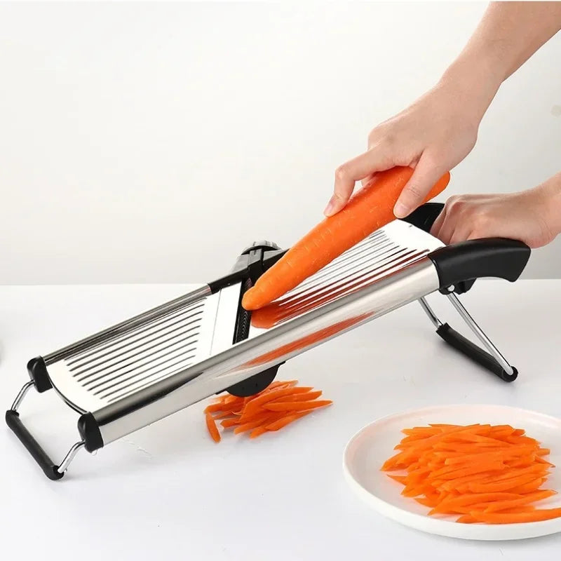 Axyaa Adjustable Stainless Steel Vegetable Slicer, Multi-function Cutting Tool