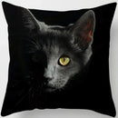 Axyaa  Black Cat Pillowcase  Decorative Square Cushion Cover 45*45cm