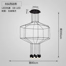 Axyaa Black Acrylic LED Pendant Chandelier | Modern Minimalist Line Design Indoor Lighting