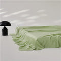 Axyaa Luxury Lyocell Flat Sheet, Smooth Silky Grey Bed Sheet for Cooling & Breathable Summer Sleep