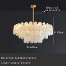 Axyaa Cloud Glass Chandelier: Modern LED Lighting for Elegant Living Room