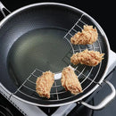 Axyaa Stainless Steel Fryer Steamer Stand with Oil Drain Rack and Food Steam Basket