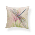 Axyaa Dragonfly Pattern Cushion Cover, Blue Butterfly Leaves 45x45cm