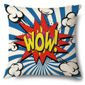 Axyaa Soft Plush POP Comic Portrait Cushion Cover - Home Decor Pillowcase