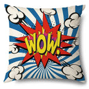 Axyaa Soft Plush POP Comic Portrait Cushion Cover - Home Decor Pillowcase