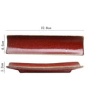 Axyaa Ceramic Sushi & Sashimi Plate - Long Japanese Dessert Serving Tray