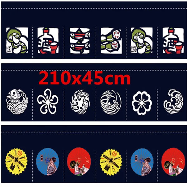 Axya Japanese Style Kitchen Sushi Shop Curtain Cloth for Restaurant Decor