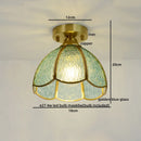 Axyaa Glass Copper LED Ceiling Lights: Modern Nordic Ceiling Lamp for Home Lighting