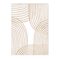Bohemia Pink Beige Geometric Lines Art Print Wall Decor by Axyaa