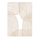 Bohemia Pink Beige Geometric Lines Art Print Wall Decor by Axyaa