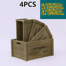 Axyaa Vintage Wooden Frame Storage Boxes Set of 4