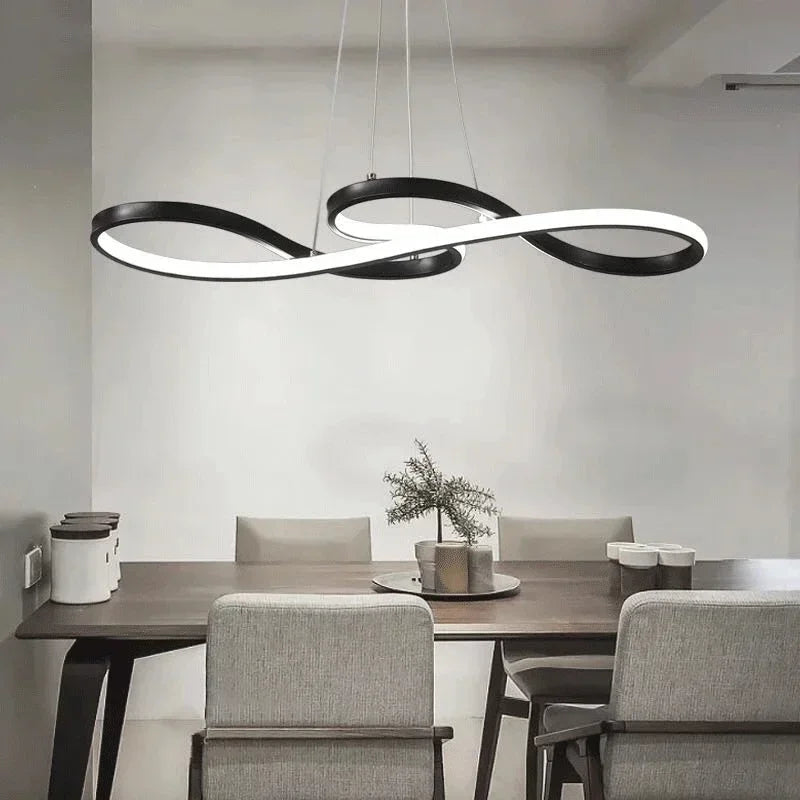Axyaa Nordic Music LED Pendant Light - Black Kitchen Dining Room Living Room Lamp