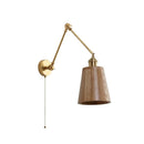 Axyaa Copper Swing Arm LED Wall Sconce Up And Down Ceramic Lampshade